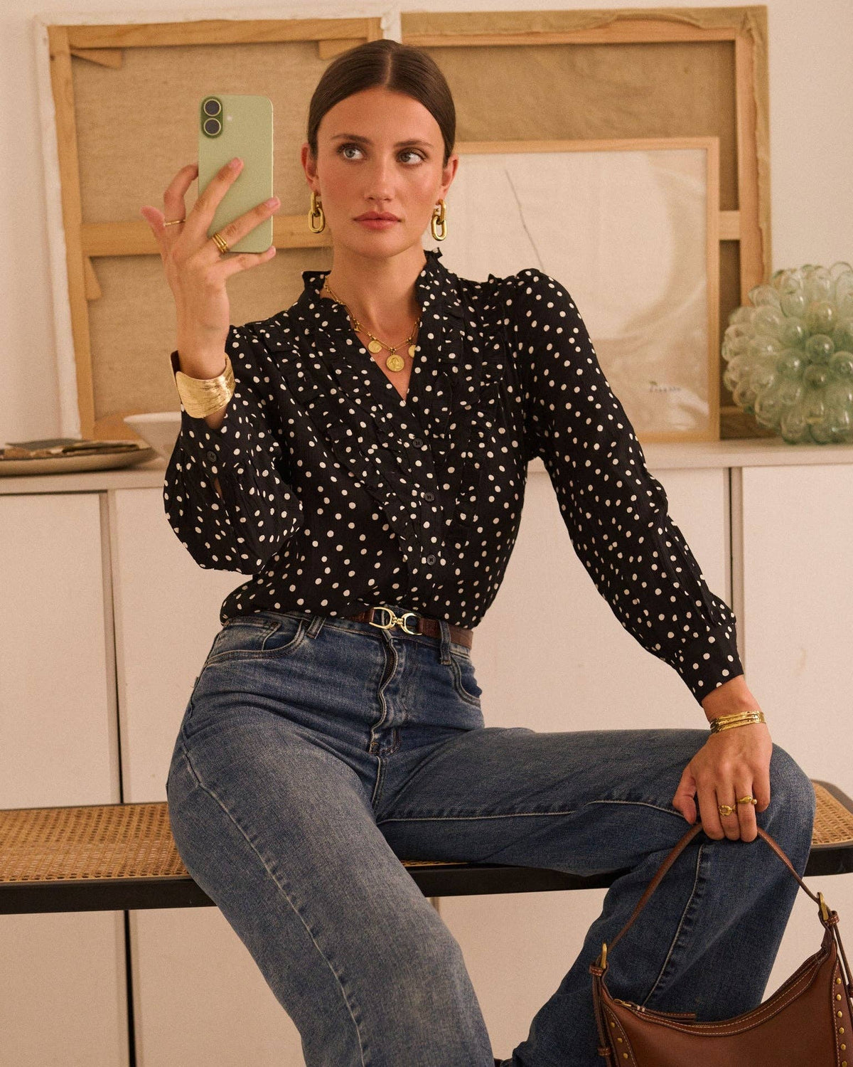 Chemise Héloïsa: Noir / XXL