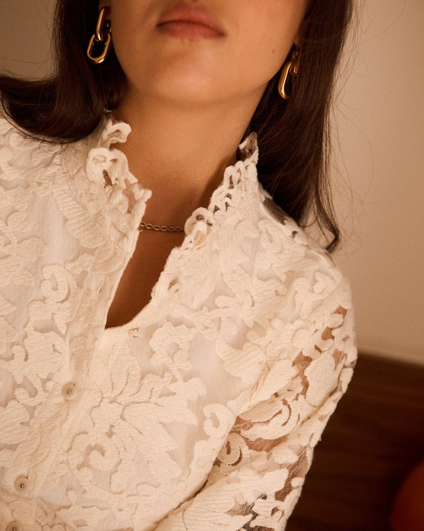Blouse Alba: Beige / S