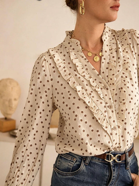 Chemise Héloïsa: Beige / XXL