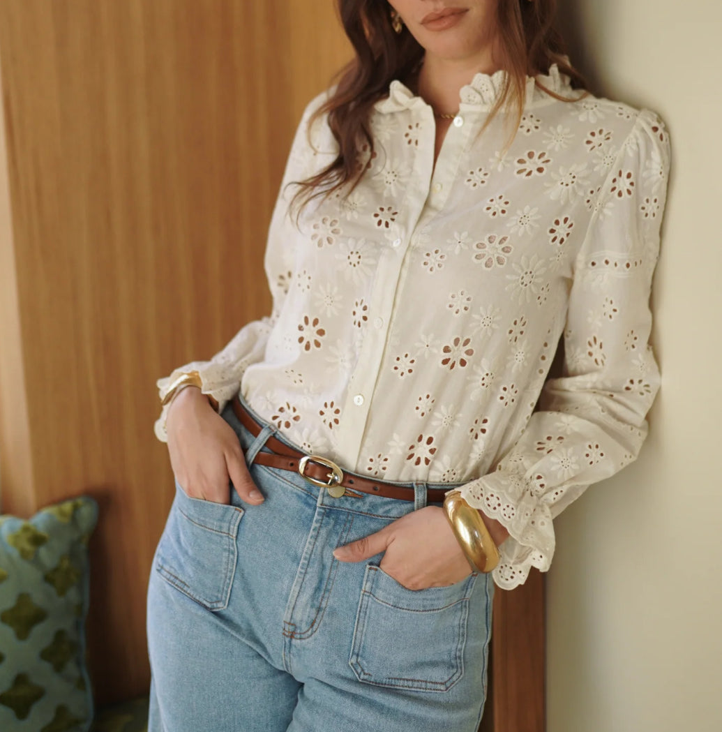 Chemisier broderie anglaise du XL au XXXL