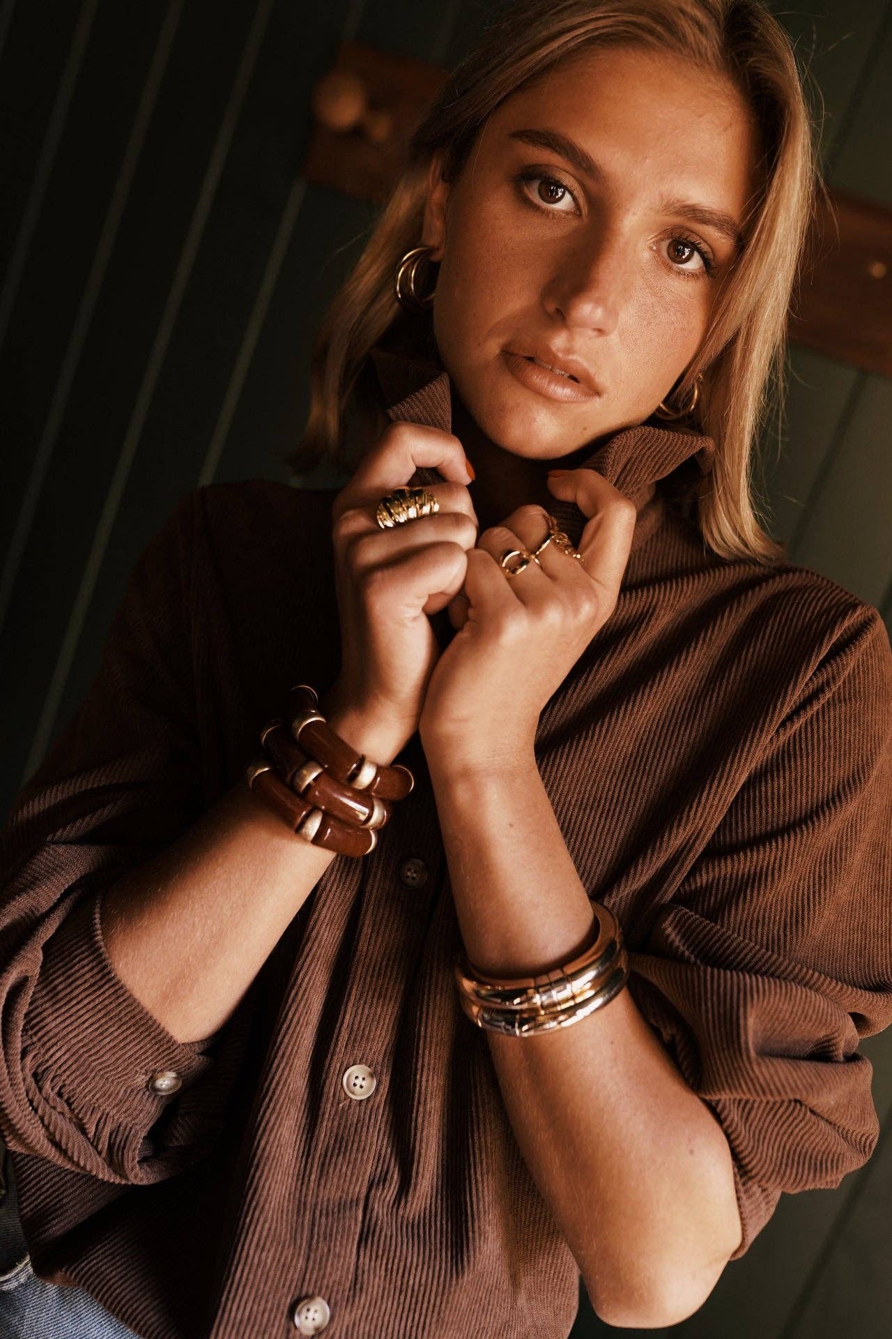 Chemise Ralfi: Marron / M/L