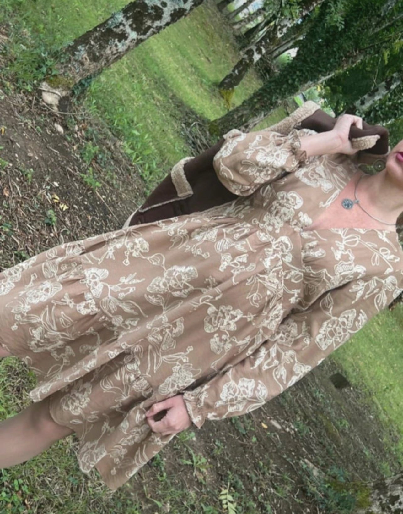 Robe Courte Bohème "Sienne" – Imprimé Floral & Manches Bouffantes