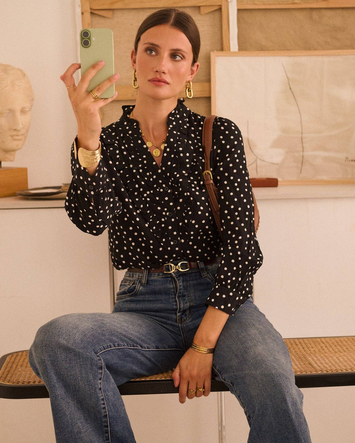 Chemise Héloïsa: Noir / XXL