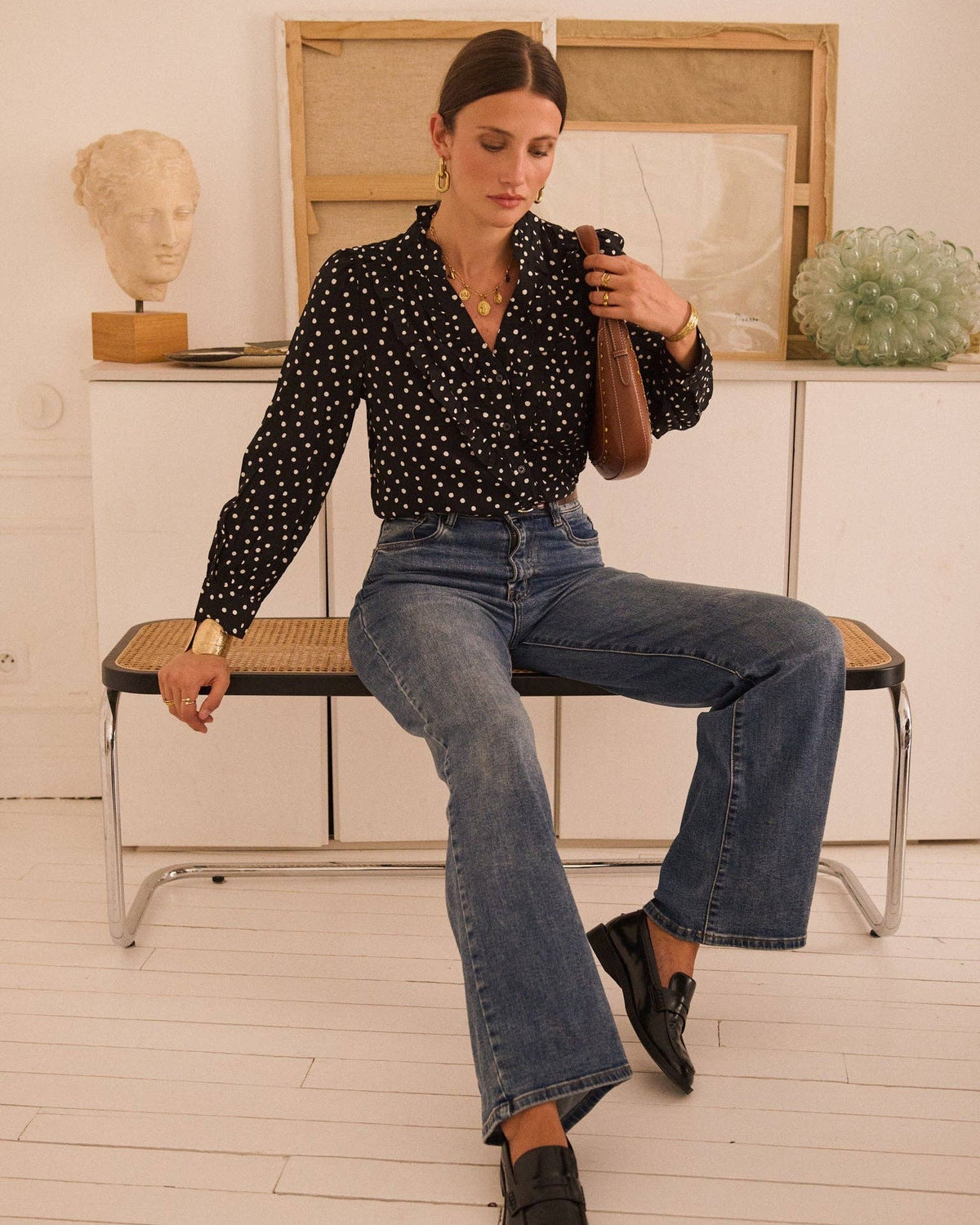 Chemise Héloïsa: Noir / XXL