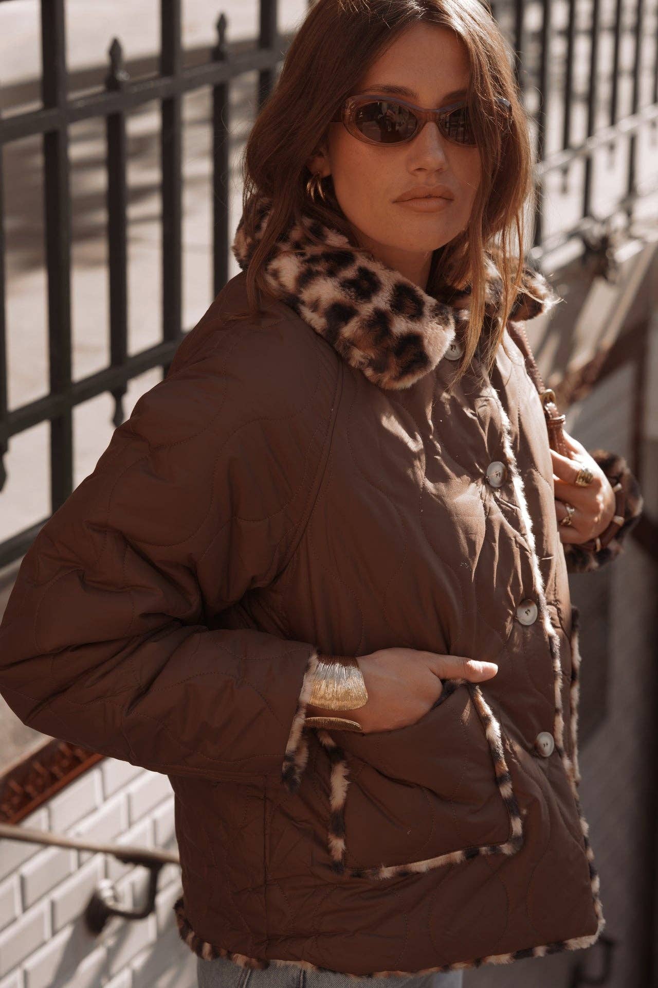 Manteau Hadria: Marron / M/L