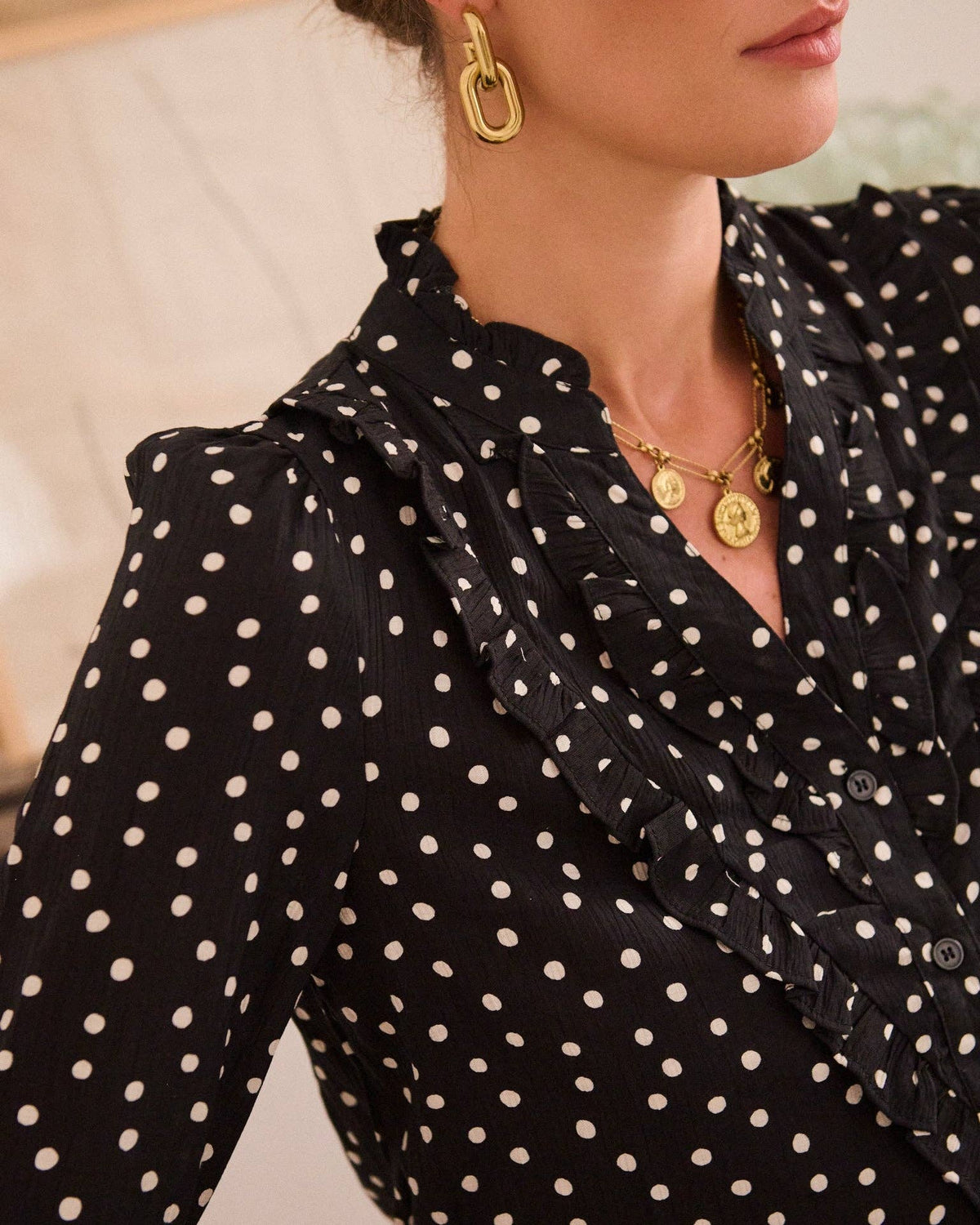 Chemise Héloïsa: Noir / XXL