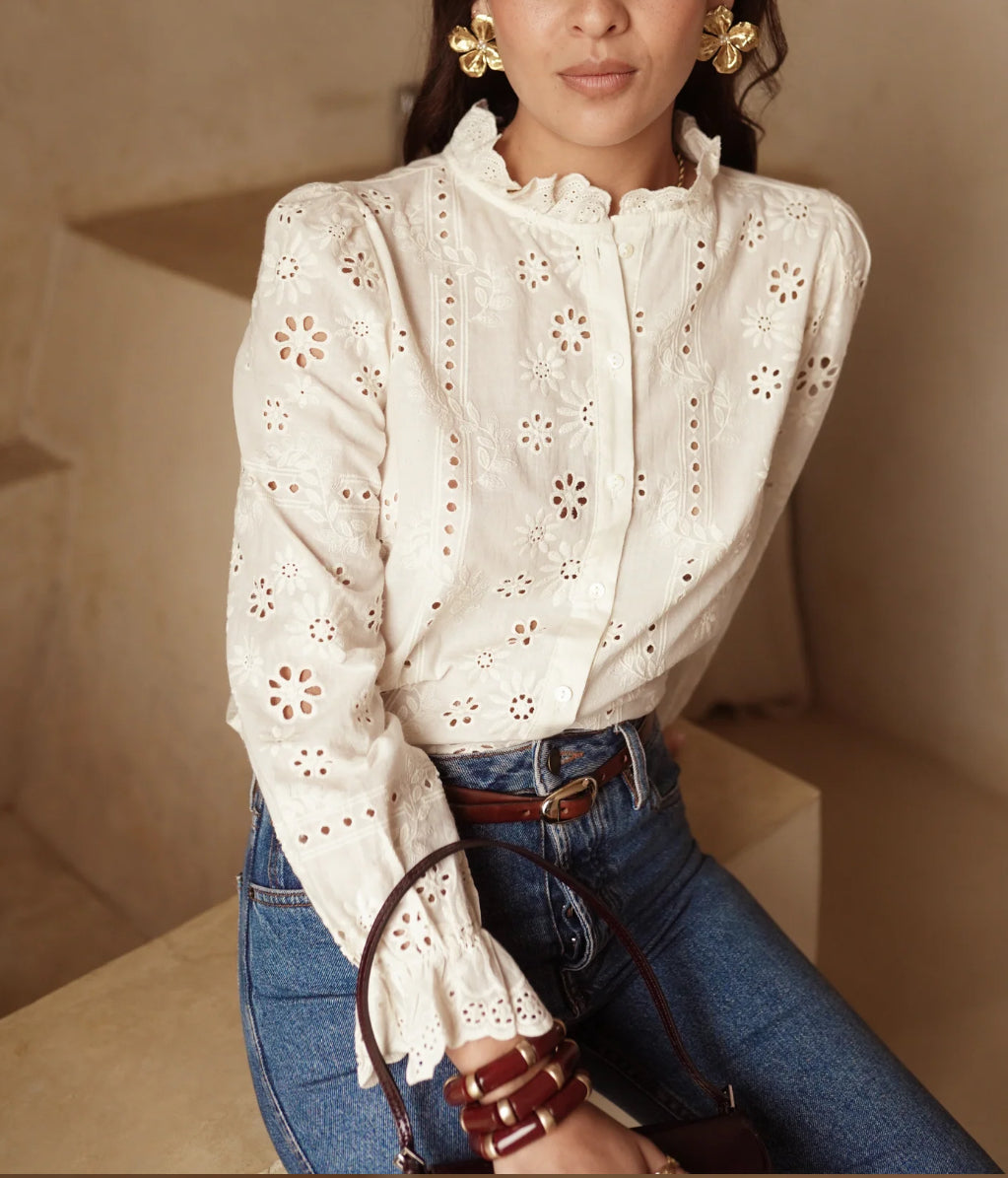 Chemisier broderie anglaise du XL au XXXL