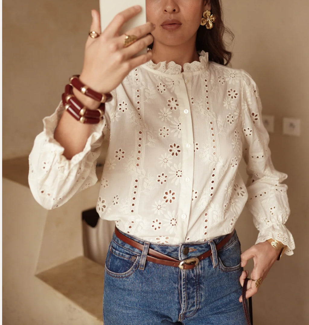 Chemisier broderie anglaise du XL au XXXL