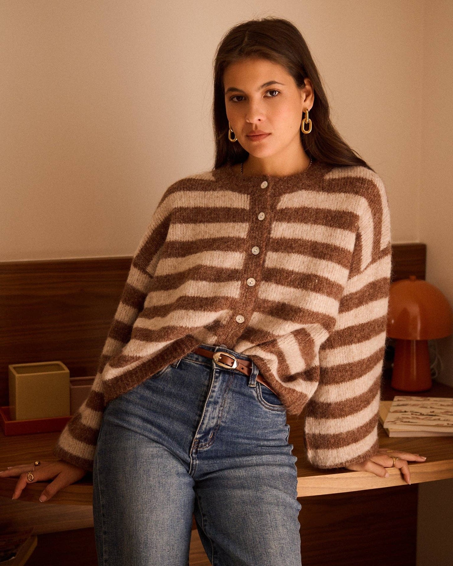 Cardigan Mael: Camel / TU