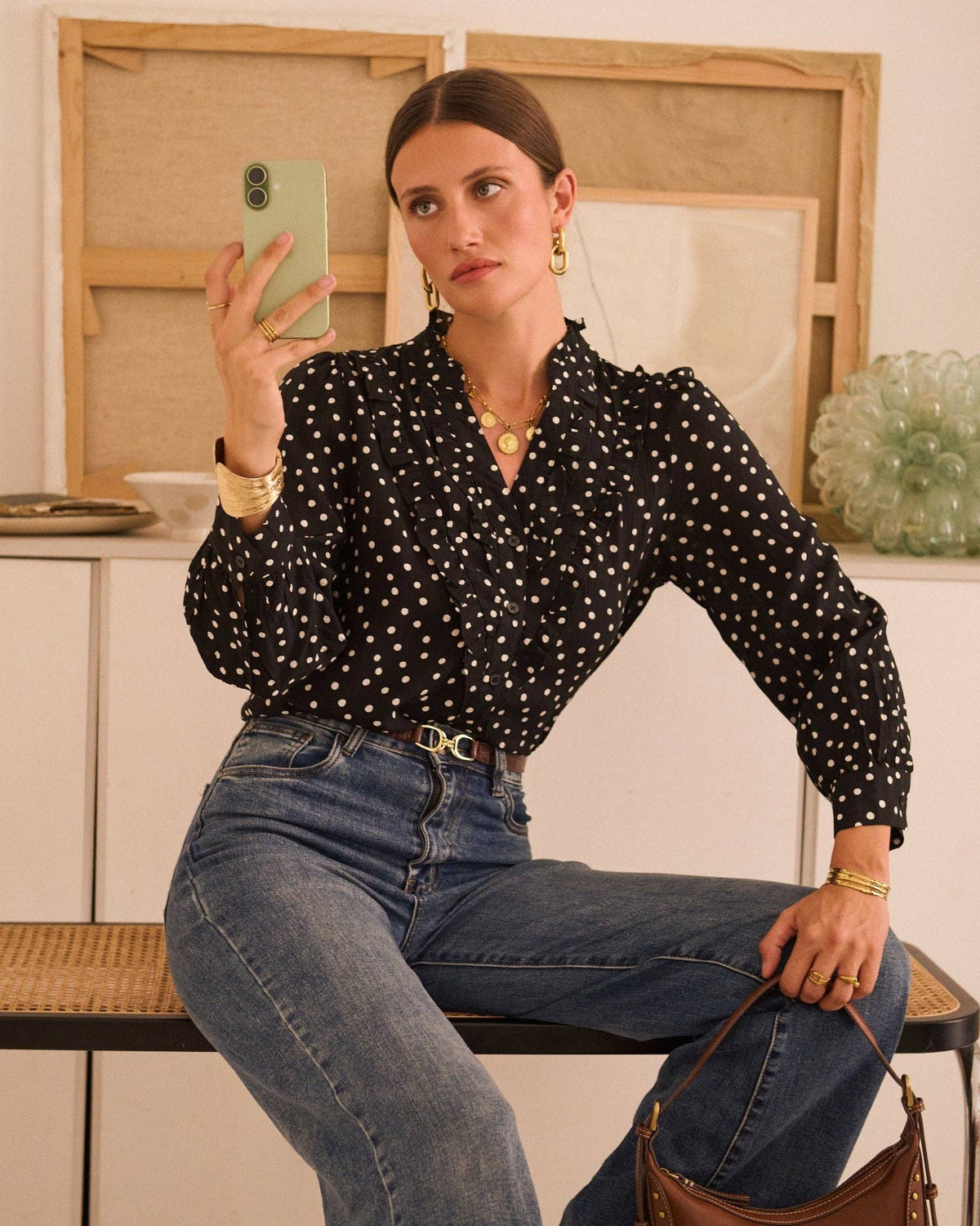 Chemise Héloïsa: Noir / XXL