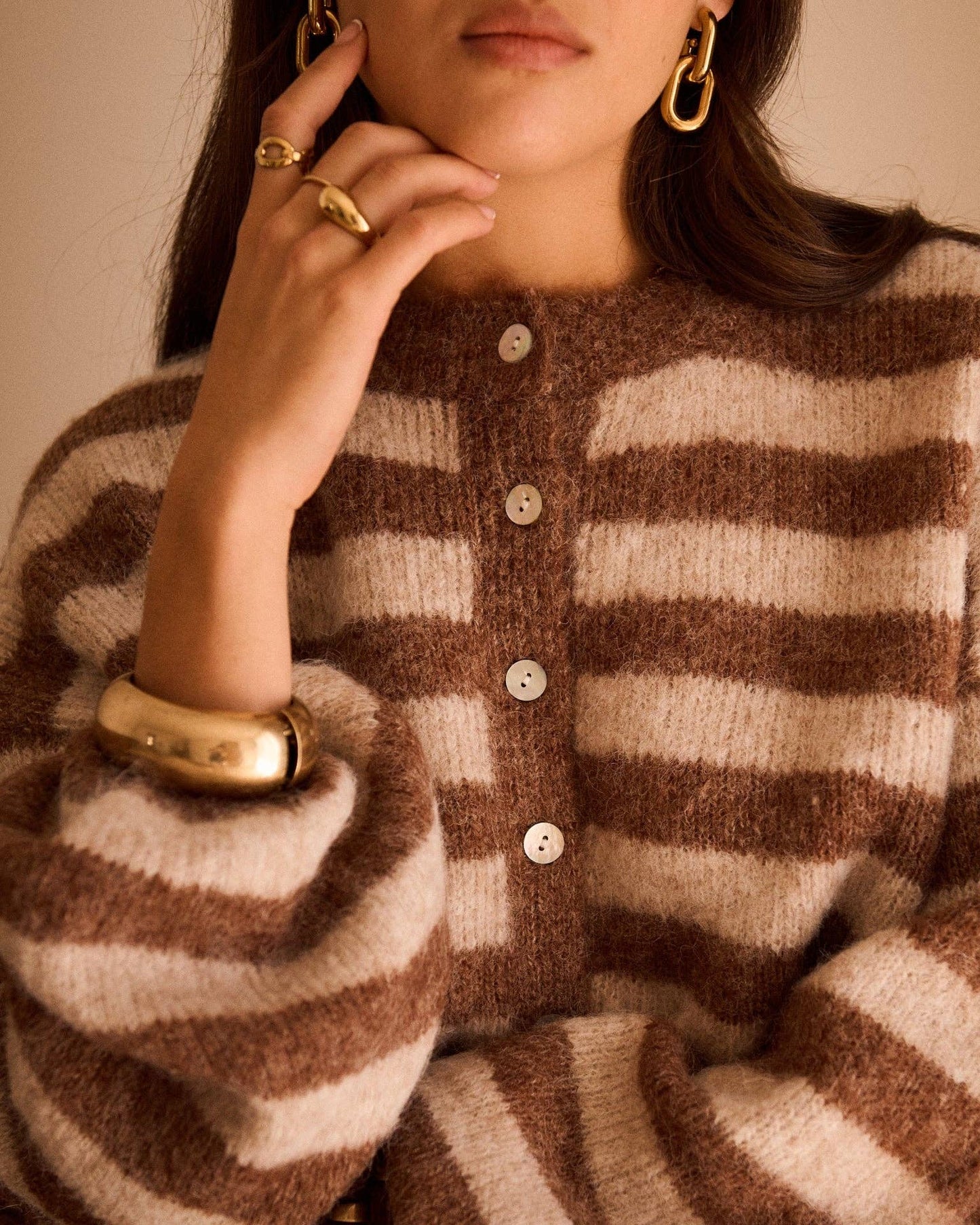 Cardigan Mael: Camel / TU