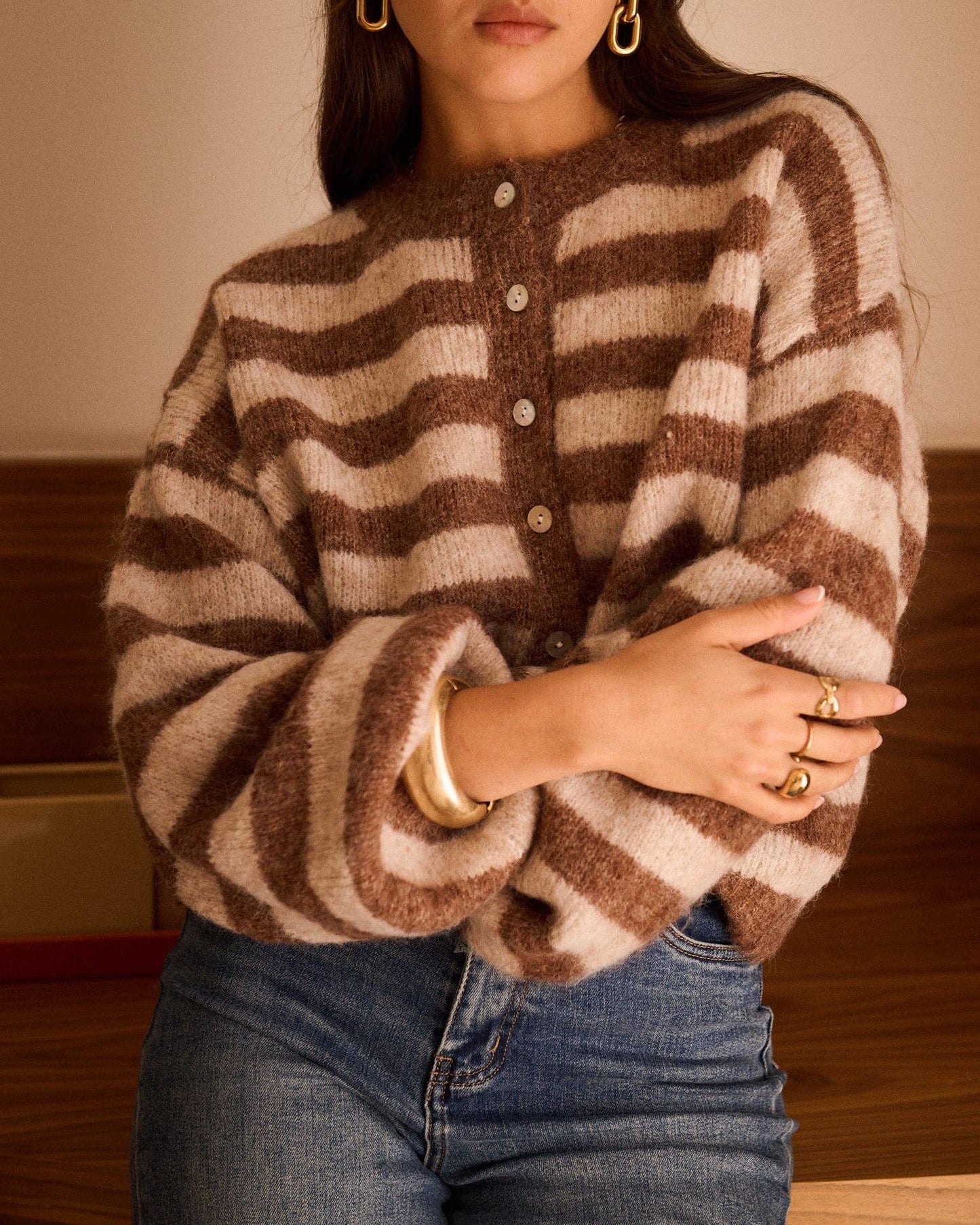 Cardigan Mael: Camel / TU