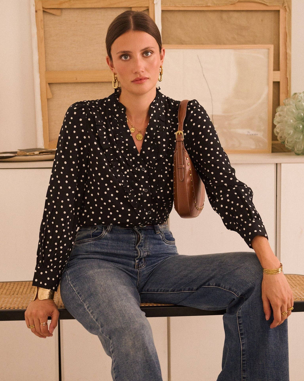 Chemise Héloïsa: Noir / XXL